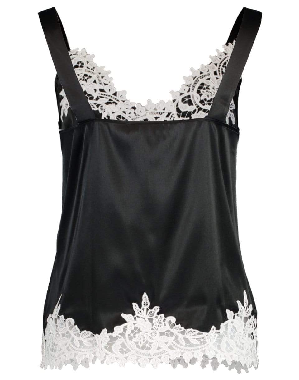 Black and White Lace Cami CLOTHINGTOPTANK BLUMARINE   