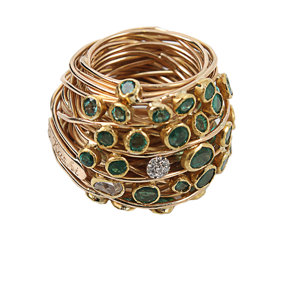 Wire Wrap Ring With Emeralds JEWELRYFINE JEWELRING BOAZ KASHI   