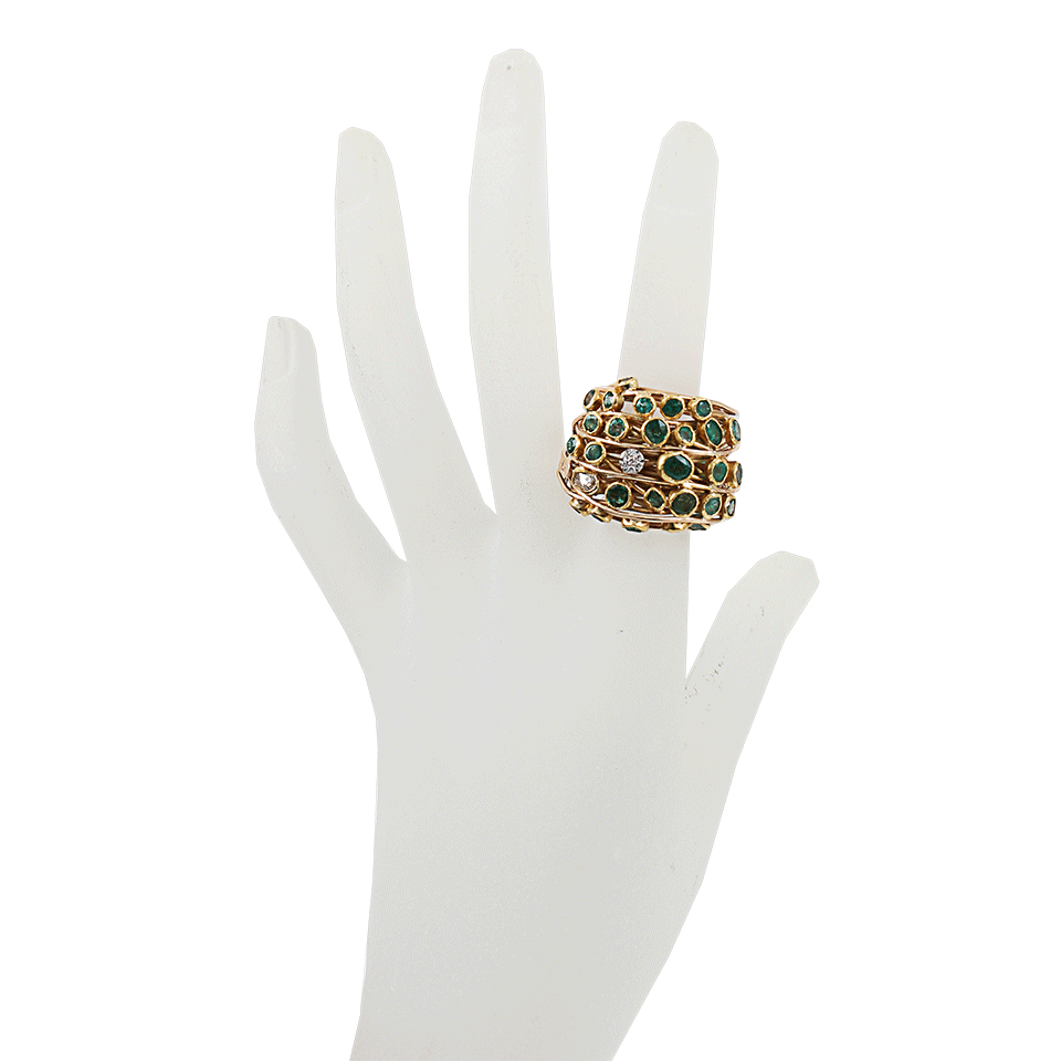 Wire Wrap Ring With Emeralds JEWELRYFINE JEWELRING BOAZ KASHI   
