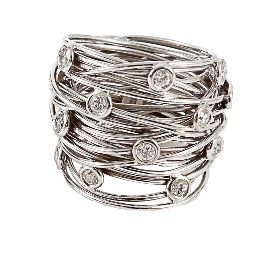 BOAZ KASHI-Diamond Wire Ring-WHITE GOLD