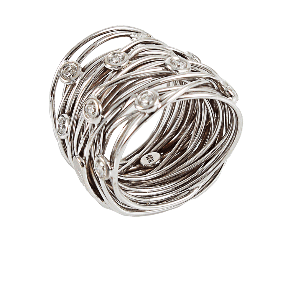 BOAZ KASHI-Diamond Wire Ring-WHITE GOLD