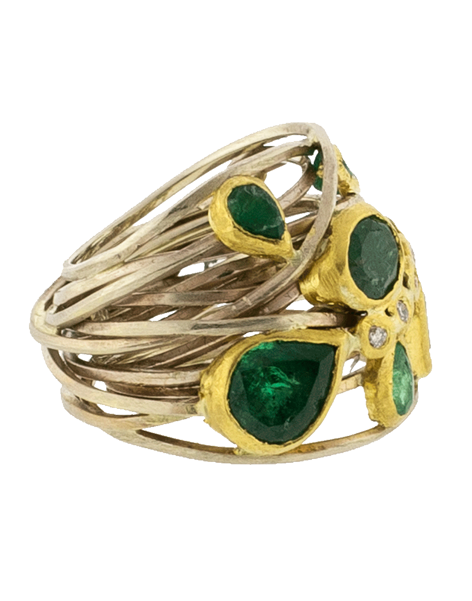 BOAZ KASHI-Diamond Wire Wrap Ring-WHITE GOLD