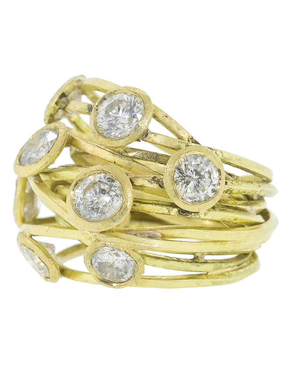 BOAZ KASHI-8 Diamond Wrap Ring-YELLOW GOLD