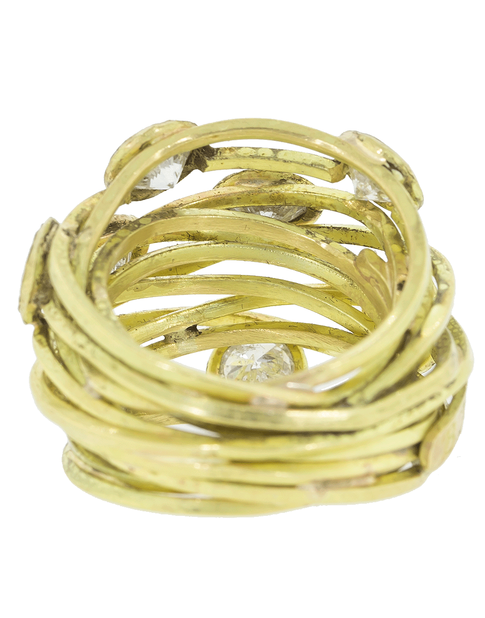 BOAZ KASHI-8 Diamond Wrap Ring-YELLOW GOLD