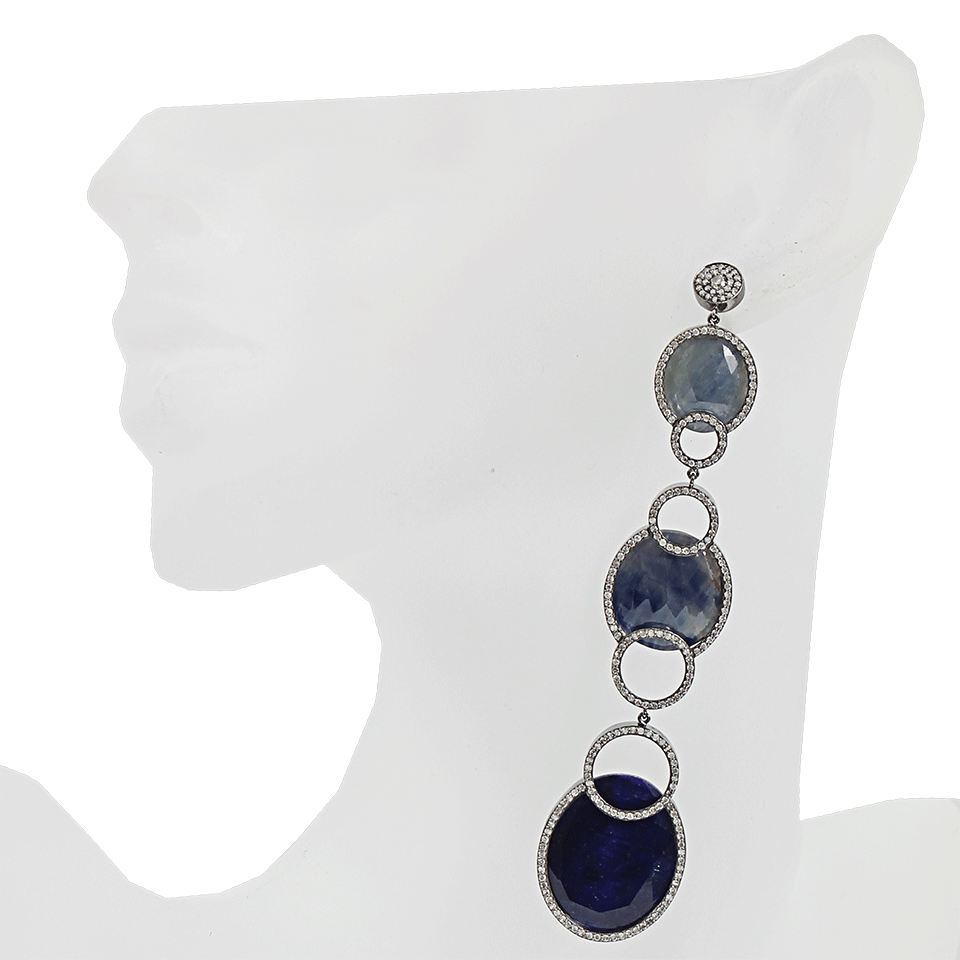 Three Drop Blue Sapphire Earrings JEWELRYFINE JEWELEARRING BOCHIC   