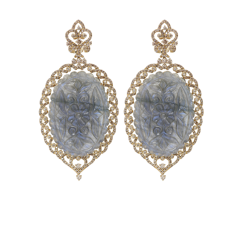 BOCHIC-Carved Labradorite Earrings-YELLOW GOLD