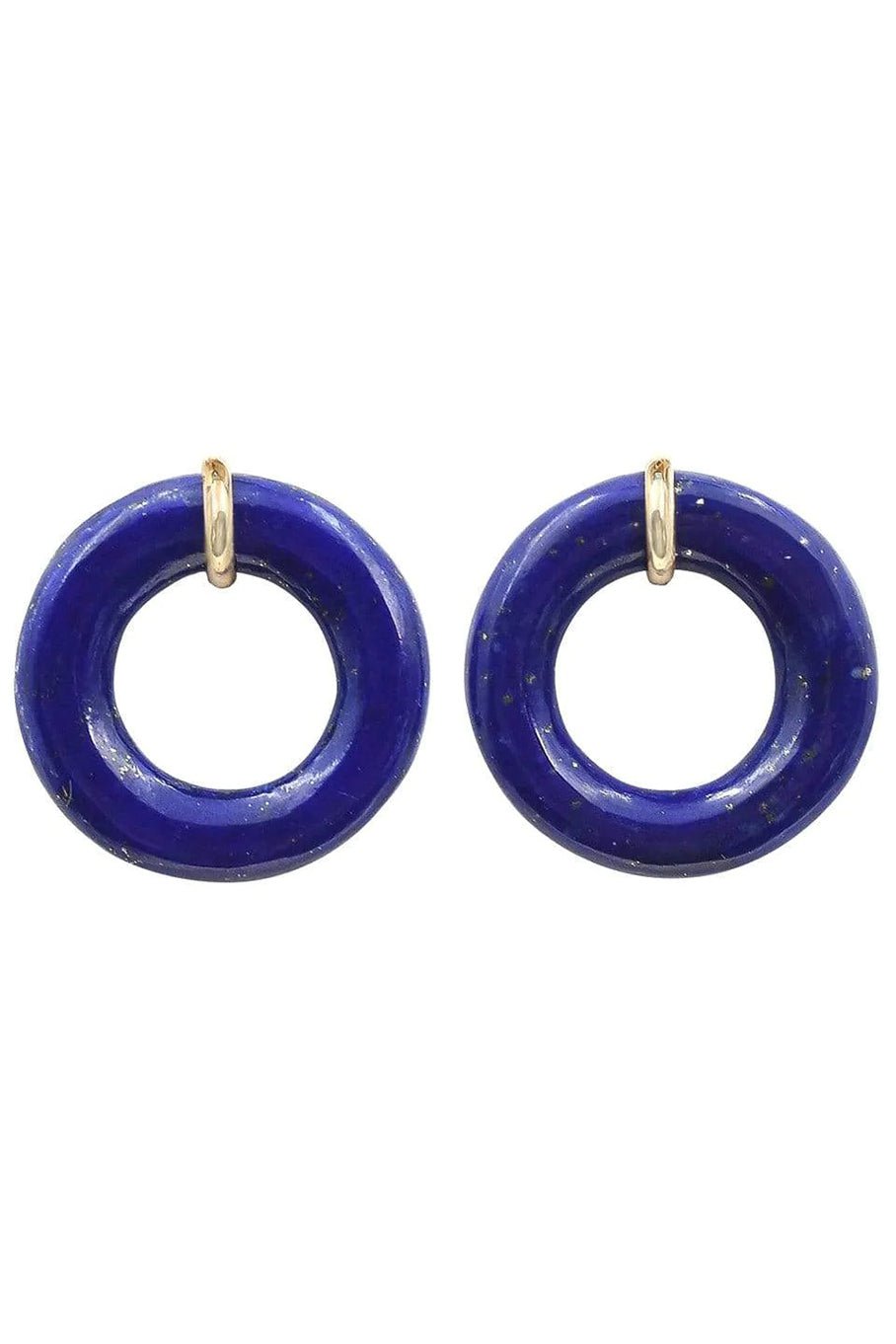 BONDEYE JEWELRY-Blueberry Glazed Munchkin Earrings-YELLOW GOLD