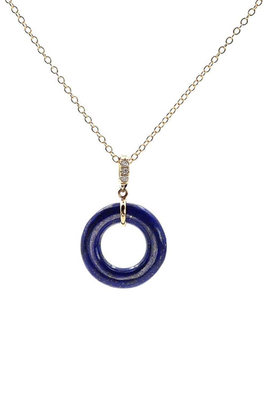 BONDEYE JEWELRY-Blueberry Glazed Munchkin Necklace-YELLOW GOLD