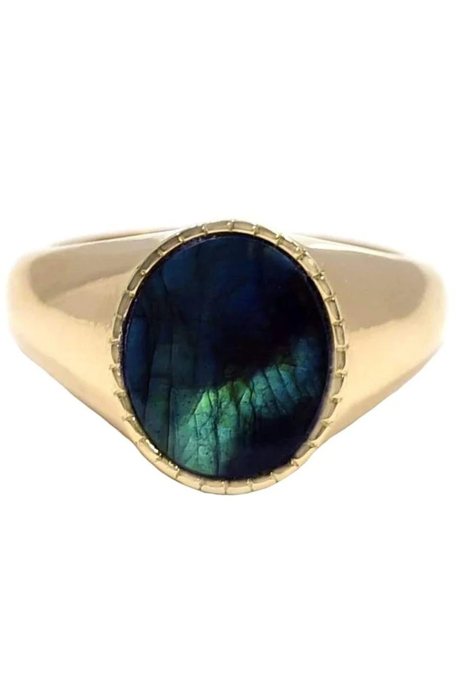 BONDEYE JEWELRY-Markle Labradorite Ring-YELLOW GOLD