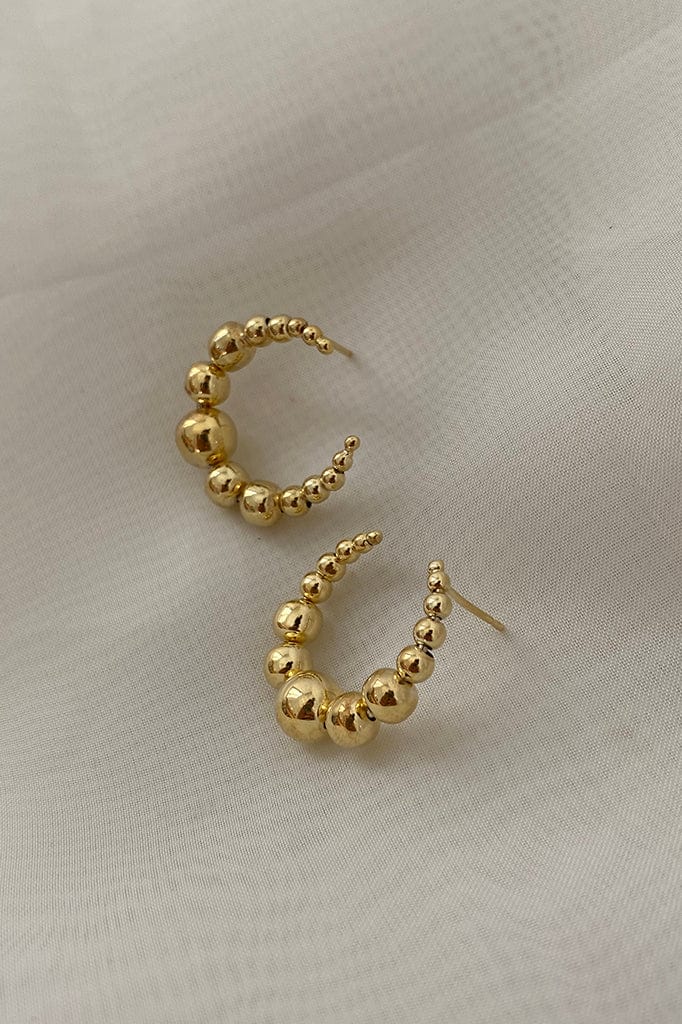 BONVO-Conta Moon Earrings-GOLD