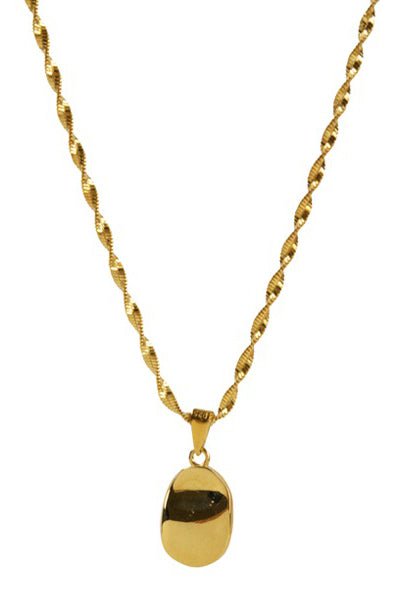 BONVO-Ovio Twist Chain Necklace-GOLD