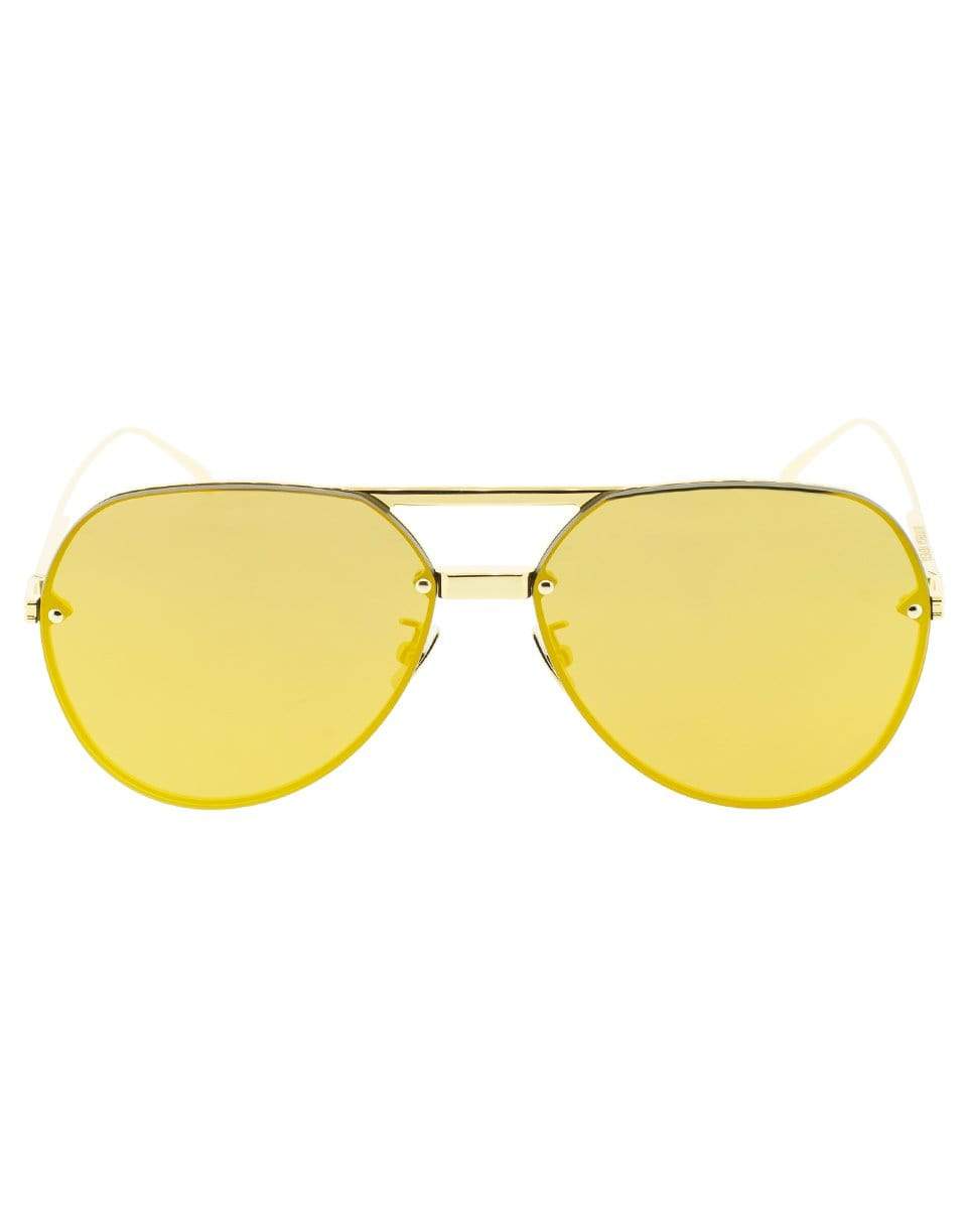 BOTTEGA VENETA-Gold Aviator Sunglasses-GOLD