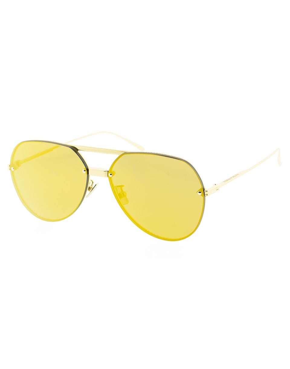 BOTTEGA VENETA-Gold Aviator Sunglasses-GOLD
