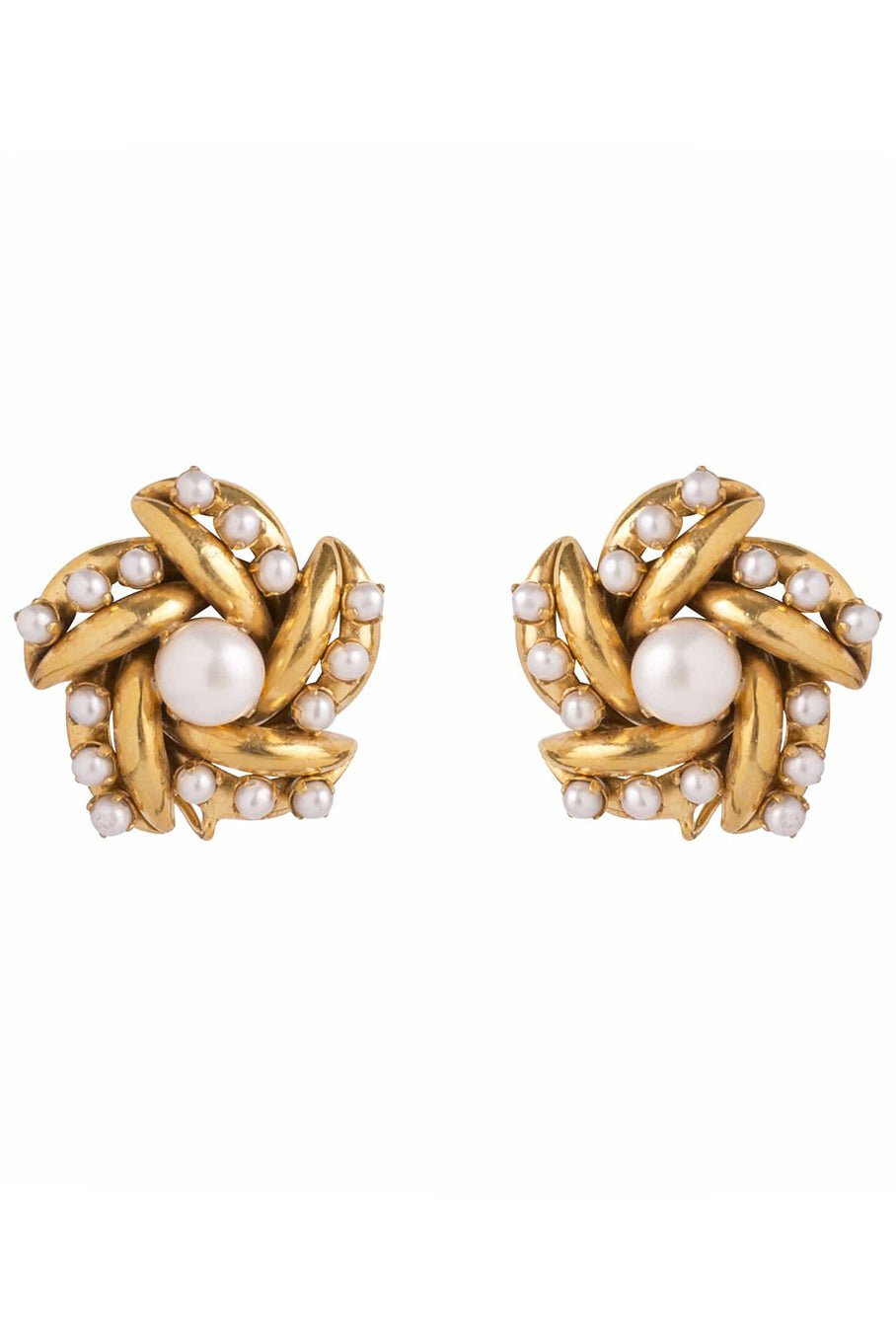 Pearl Flower Earrings JEWELRYBOUTIQUEEARRING BOUNKIT JEWELRY   