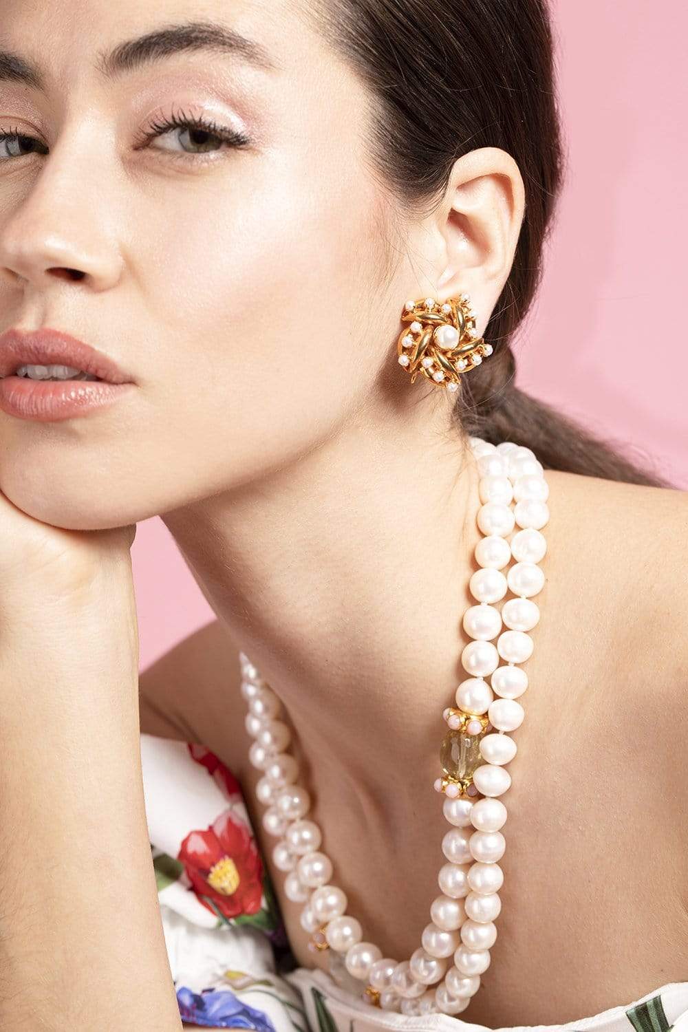 Pearl Flower Earrings JEWELRYBOUTIQUEEARRING BOUNKIT JEWELRY   