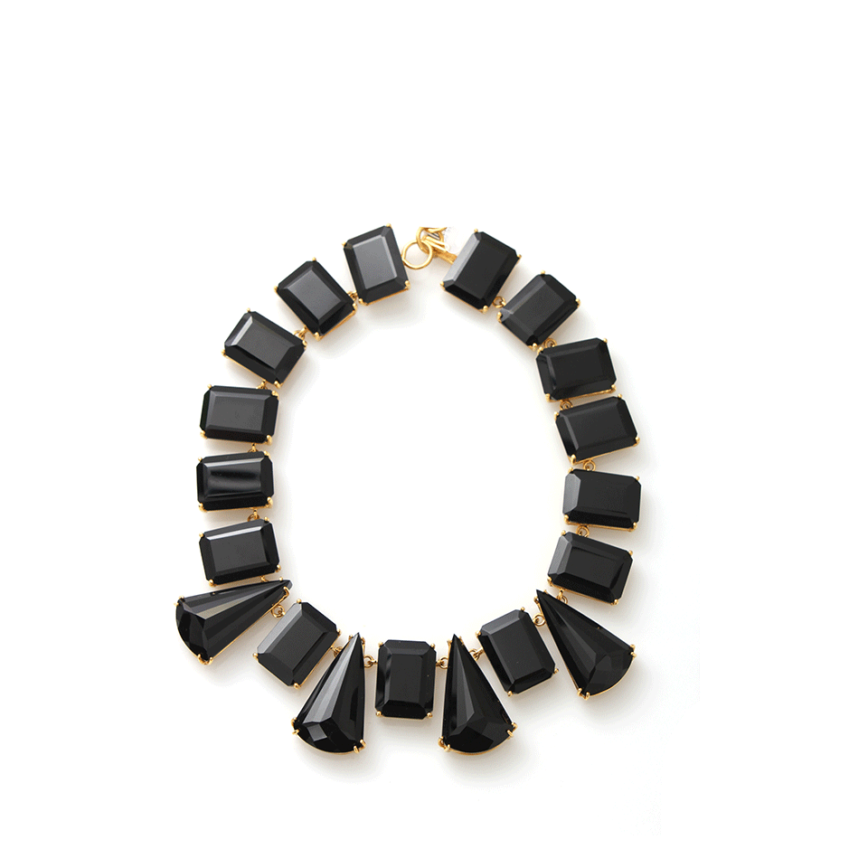 BOUNKIT JEWELRY-Onyx Collar Necklace-BLACK