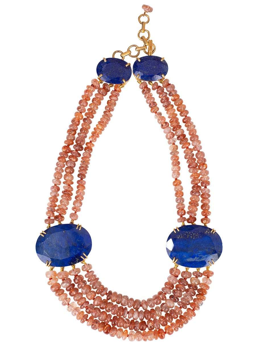 Sunstone and Lapis Necklace JEWELRYBOUTIQUENECKLACE O BOUNKIT JEWELRY   