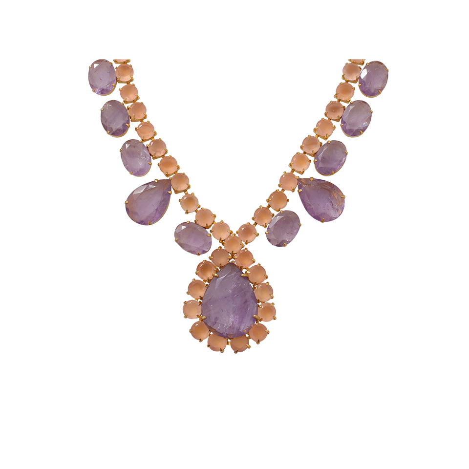 BOUNKIT JEWELRY-Amethyst Rose Quartz Necklace-ROSE