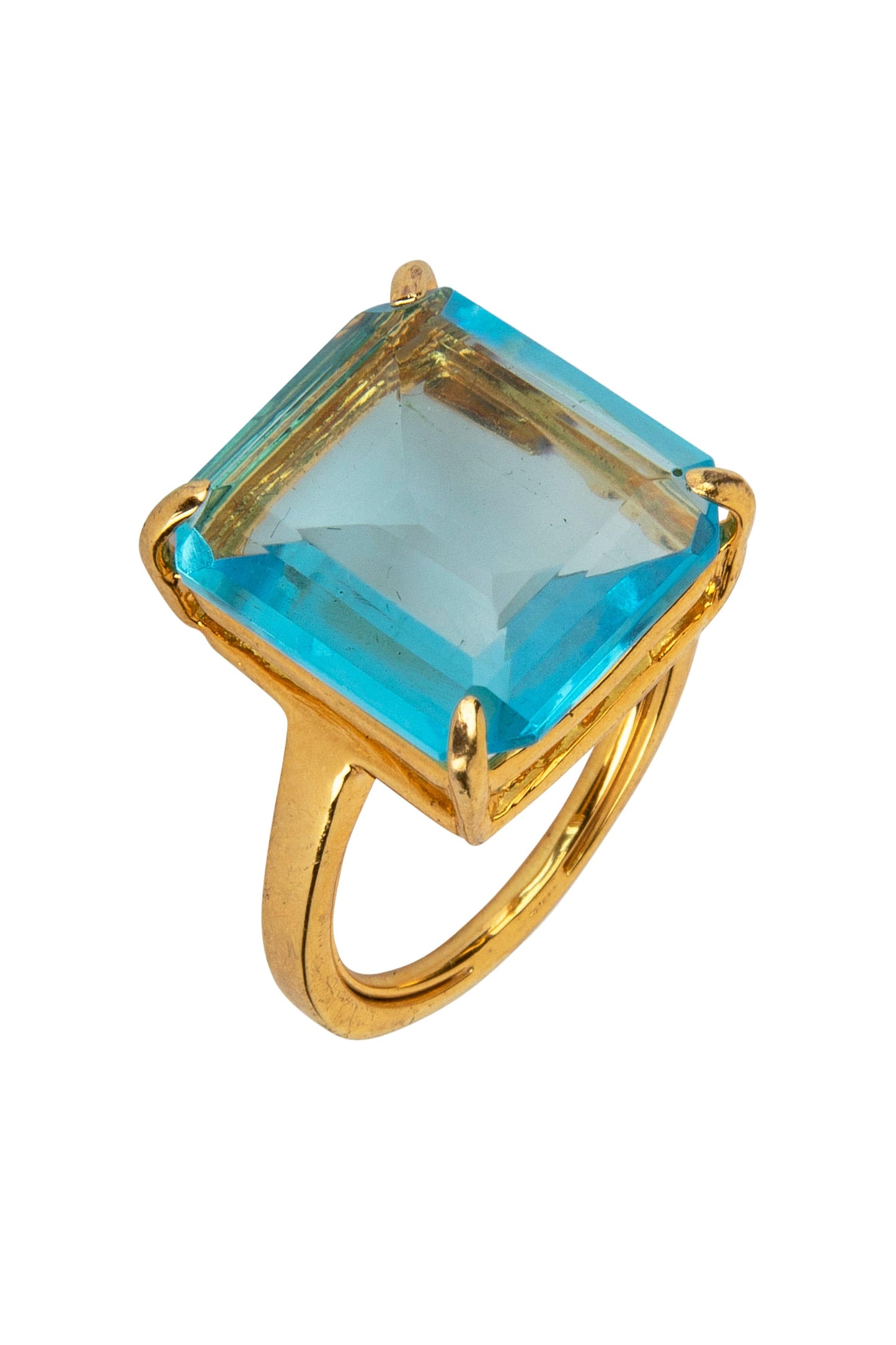 Emerald Cut Blue Topaz Ring JEWELRYBOUTIQUERING BOUNKIT JEWELRY   