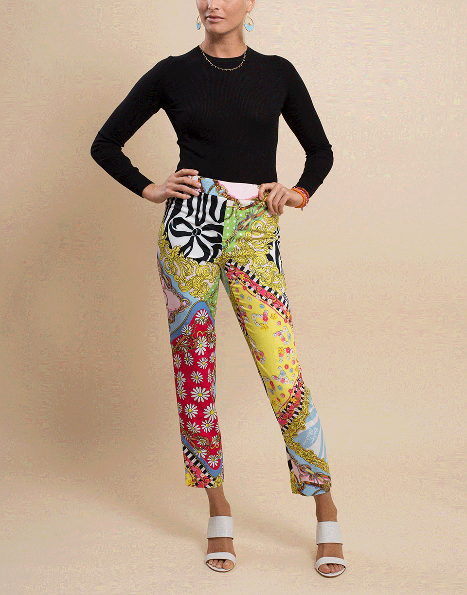 BOUTIQUE MOSCHINO-Fantasy Print Cropped Pant-