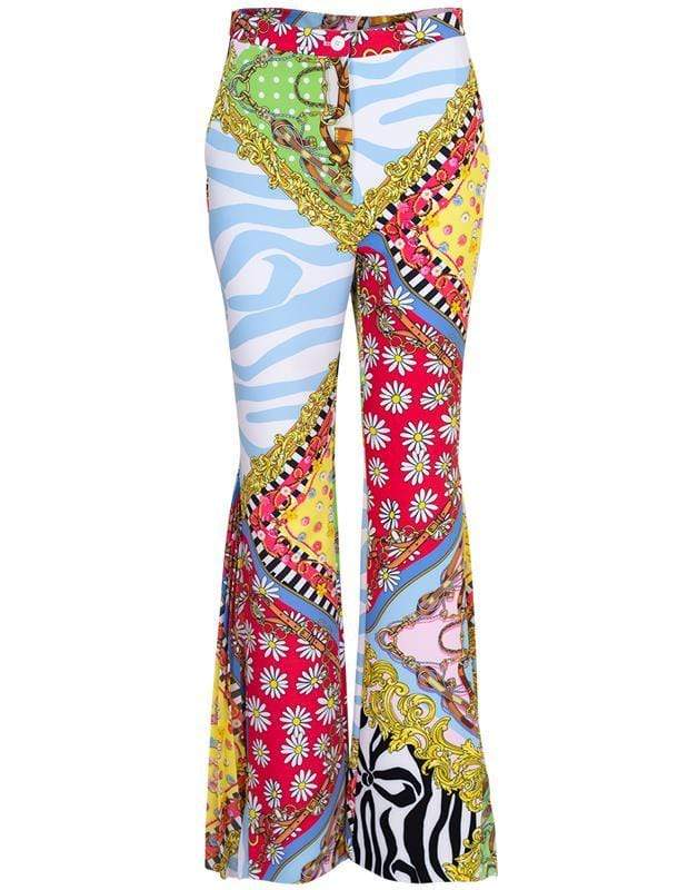 BOUTIQUE MOSCHINO-Fantasy Print Flared Pant-