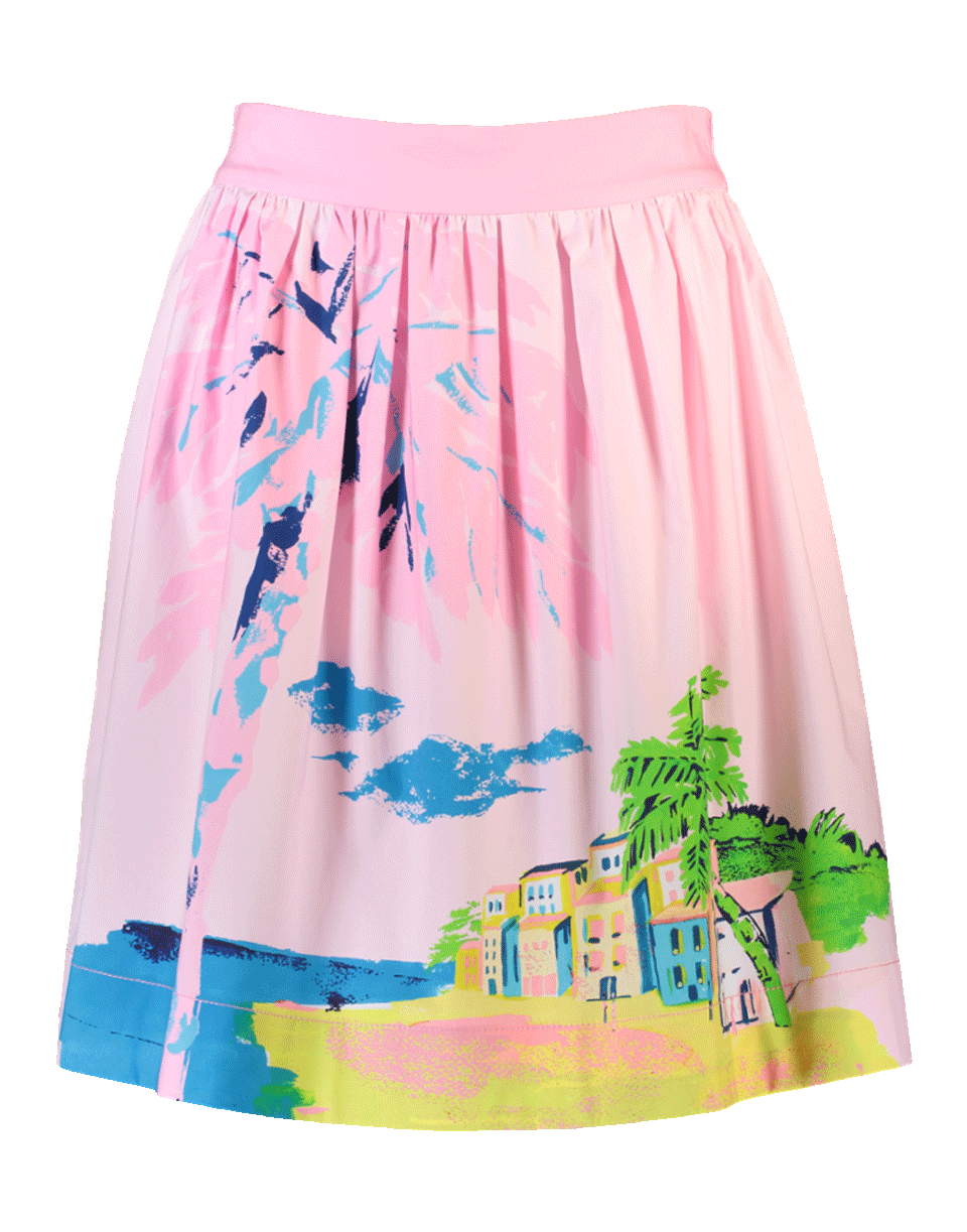 BOUTIQUE MOSCHINO-Tropical Print Skirt-
