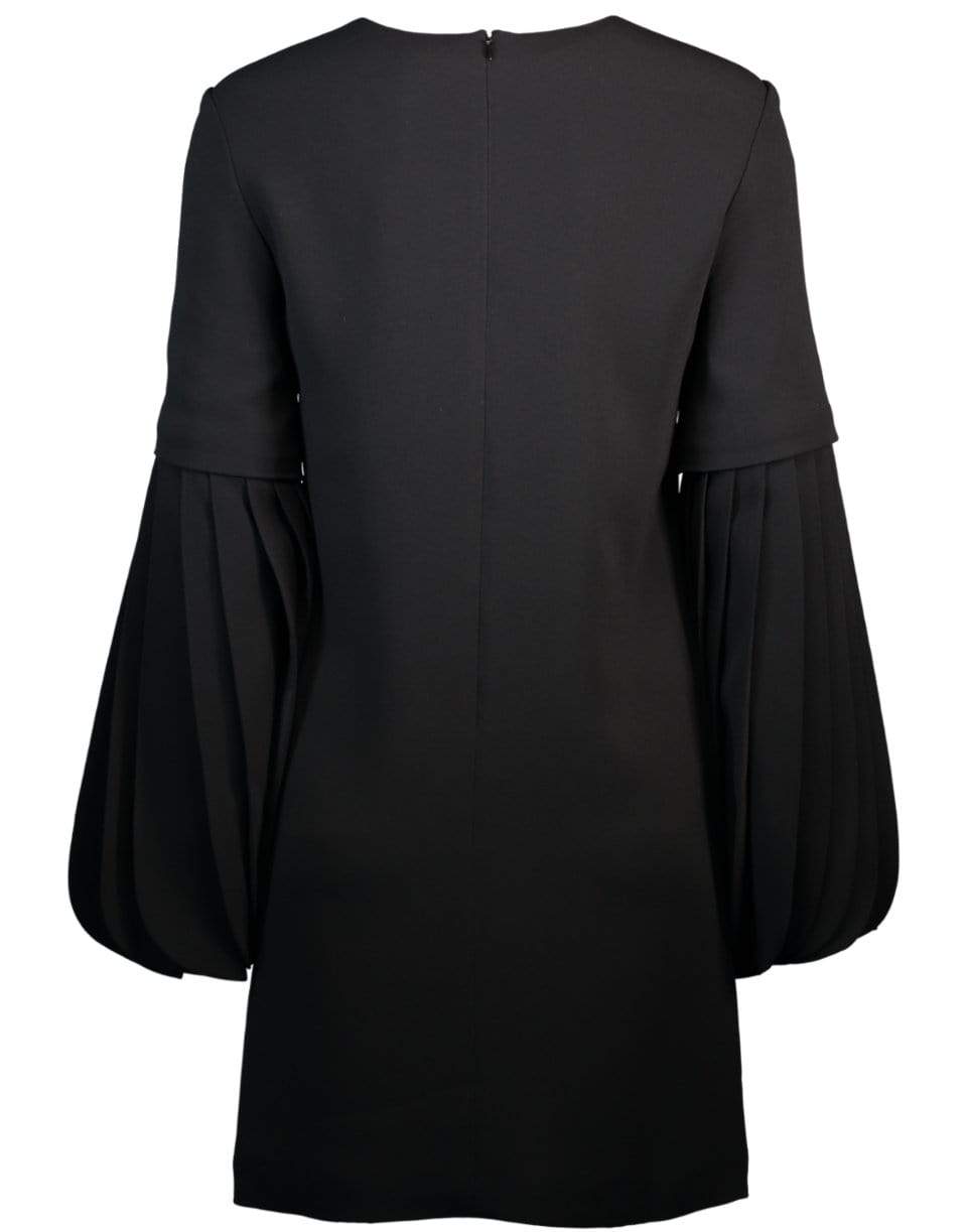 BRANDON MAXWELL-Petal Sleeve Dress-BLACK