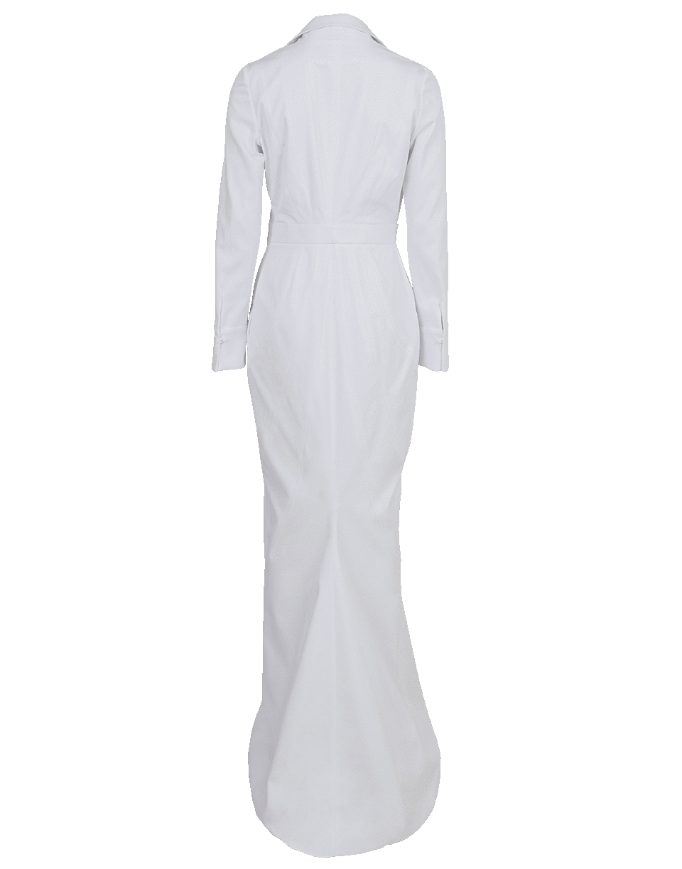 BRANDON MAXWELL-Cotton Twill Maxi Dress-