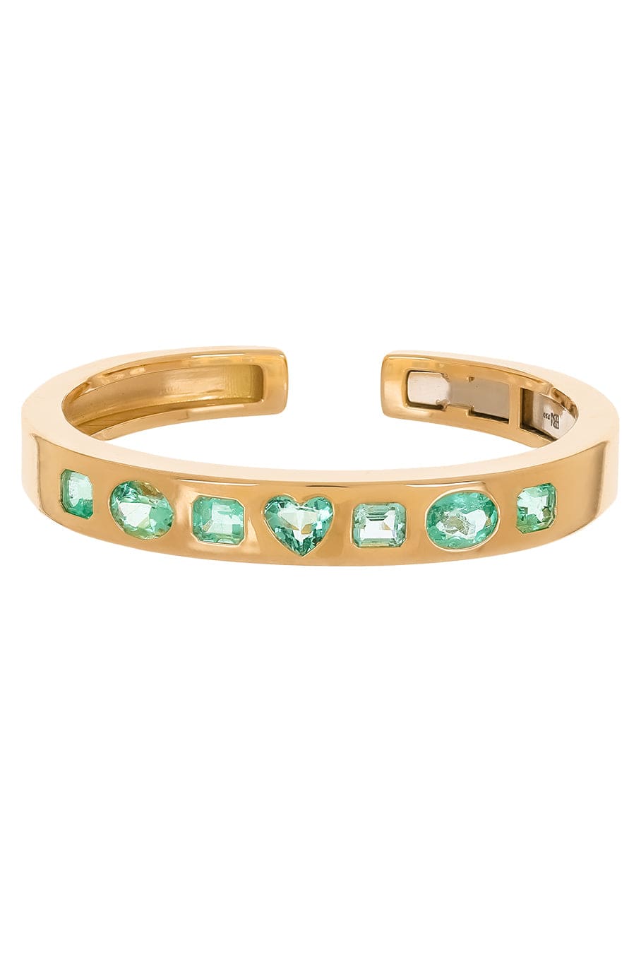 BRENT NEALE-Emerald Gypsy Cuff-YELLOW GOLD