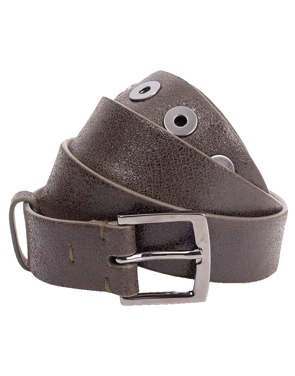 BRUNELLO CUCINELLI-Sparkle Grommet Leather Belt-