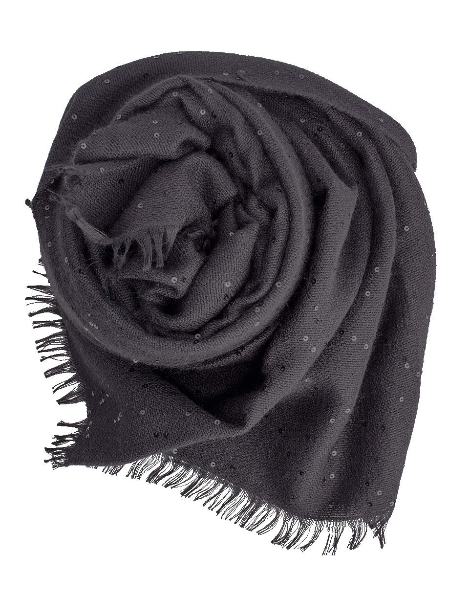 BRUNELLO CUCINELLI-Paillette Scarf-BLACK