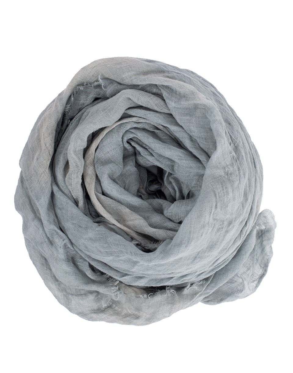 BRUNELLO CUCINELLI-Crinkled Linen Solid Scarf-TURQOISE