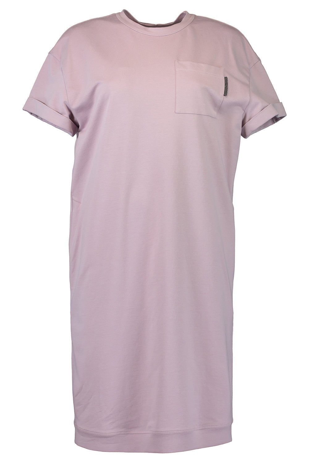 BRUNELLO CUCINELLI-Cotton Felpa T-Shirt Dress - Lavendar-
