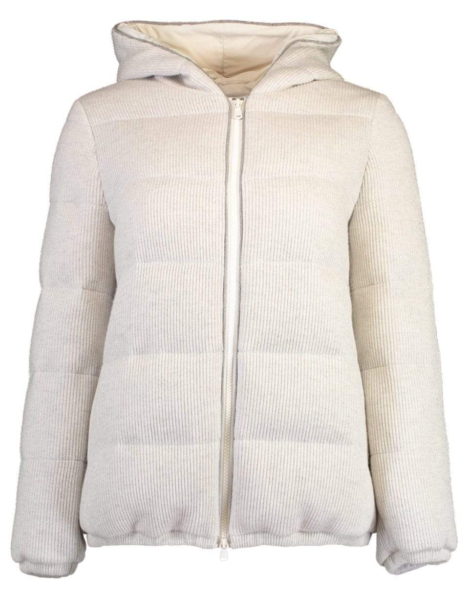 BRUNELLO CUCINELLI-Ribbed Goose Down Padded Jacket-