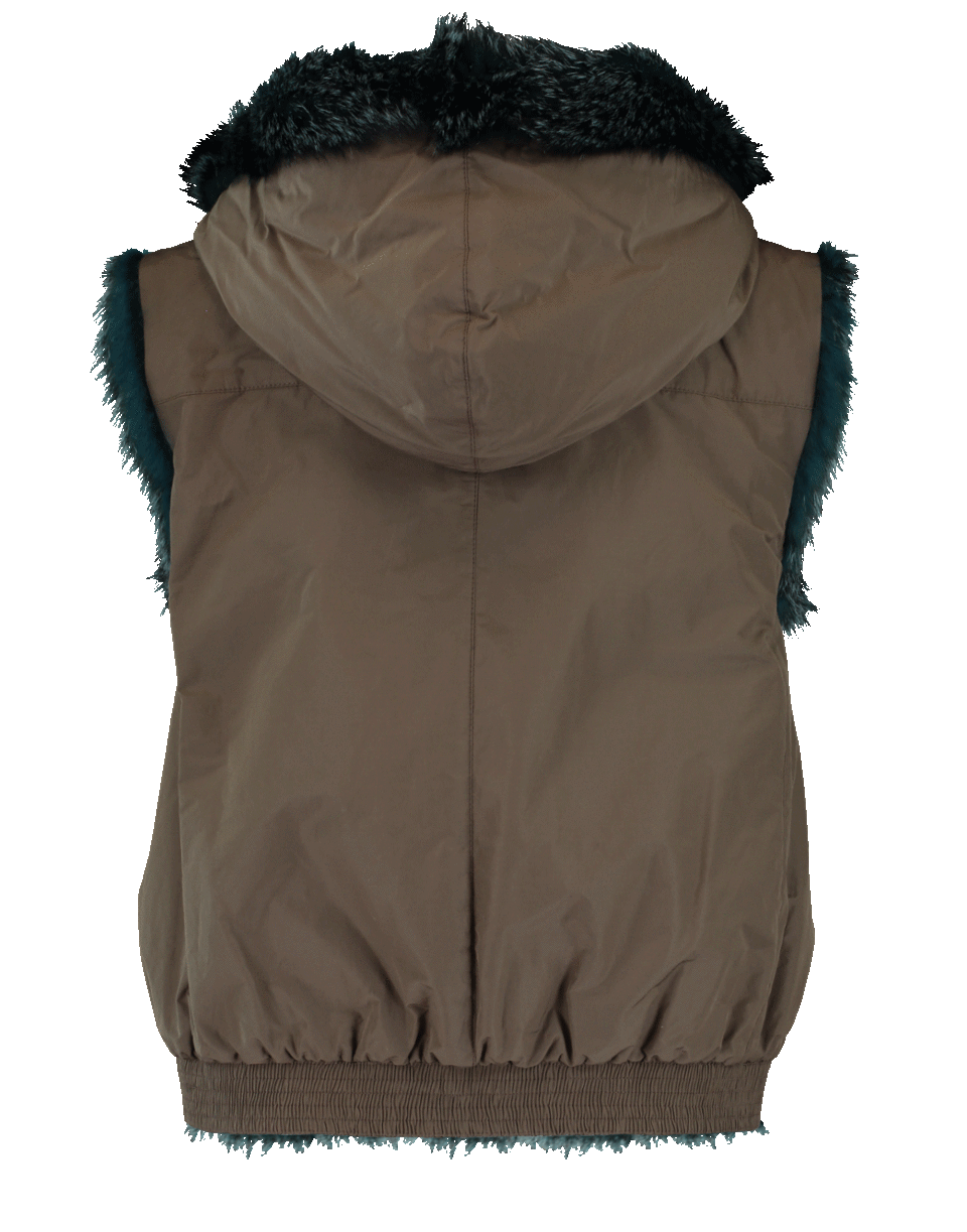 Fox Fur Reversible Hooded Vest CLOTHINGJACKETVESTS BRUNELLO CUCINELLI   