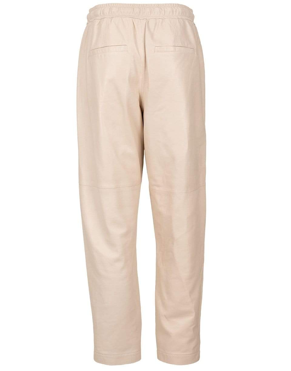 BRUNELLO CUCINELLI-Leather Pull On Jogger-