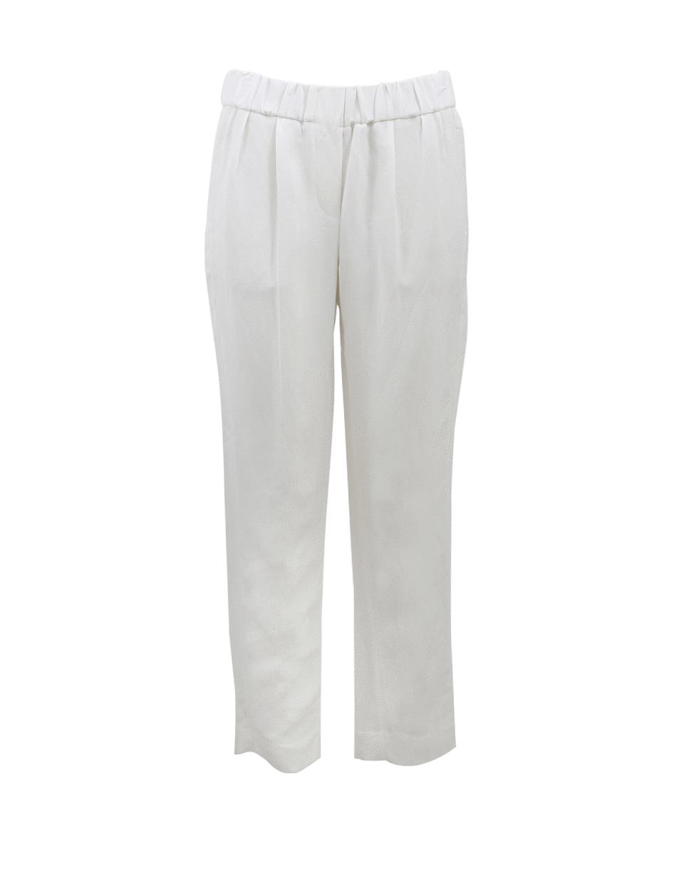 Linen Front Pleat Pull-On Pant CLOTHINGPANTMISC BRUNELLO CUCINELLI   
