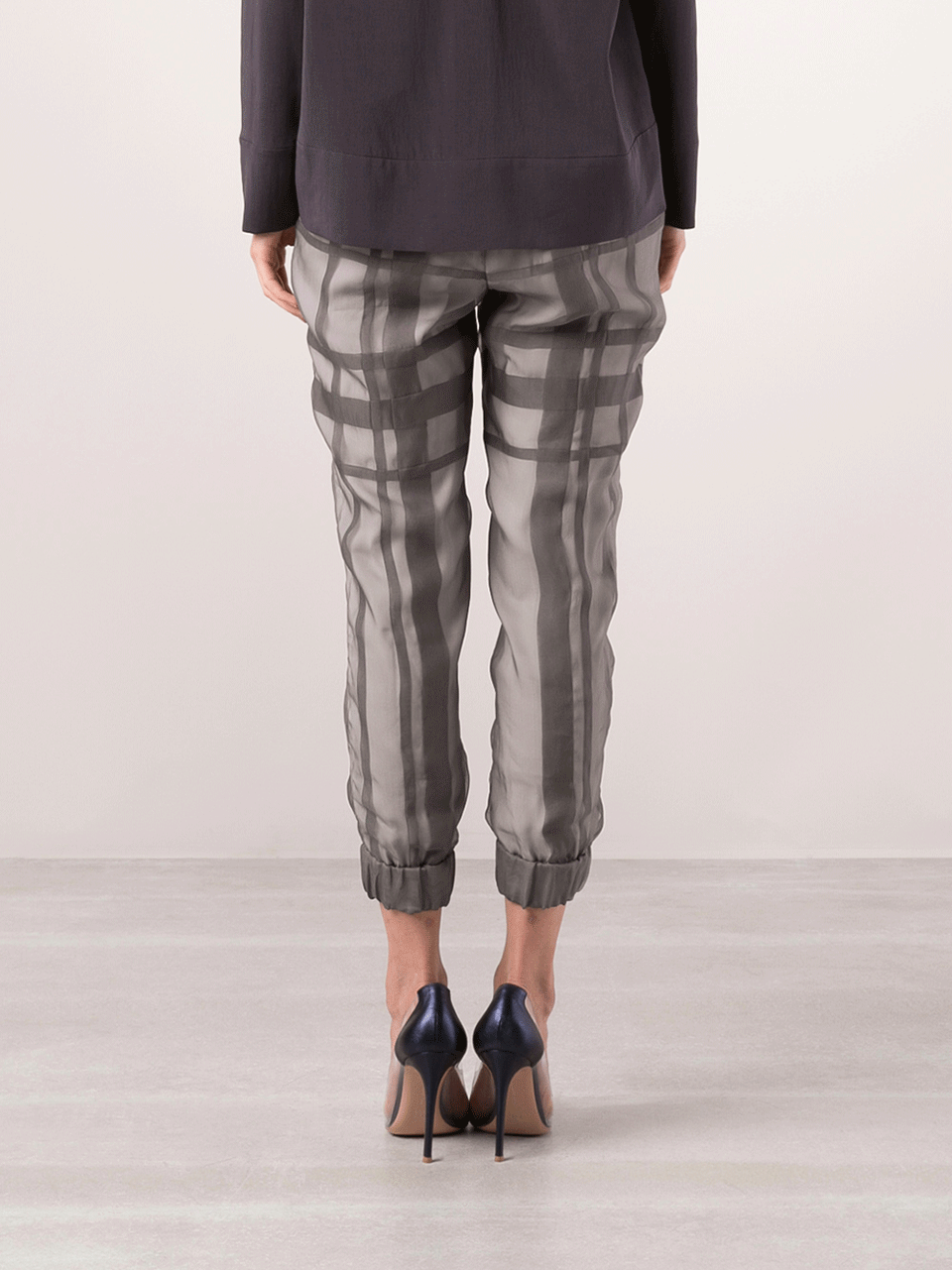 BRUNELLO CUCINELLI-Pull On Silk Pant-