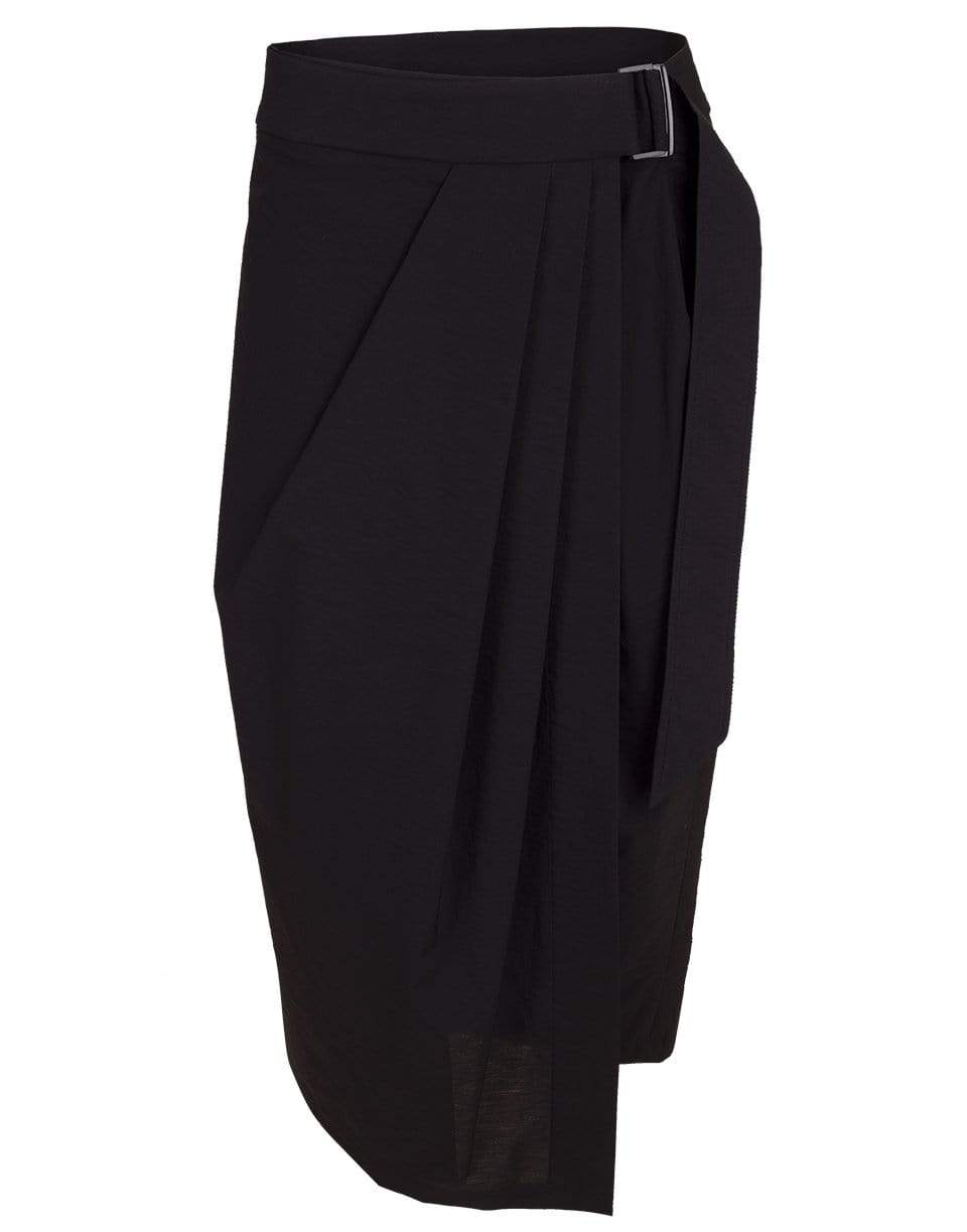 BRUNELLO CUCINELLI-Belted Crinkle Pleated Wrap Skirt-