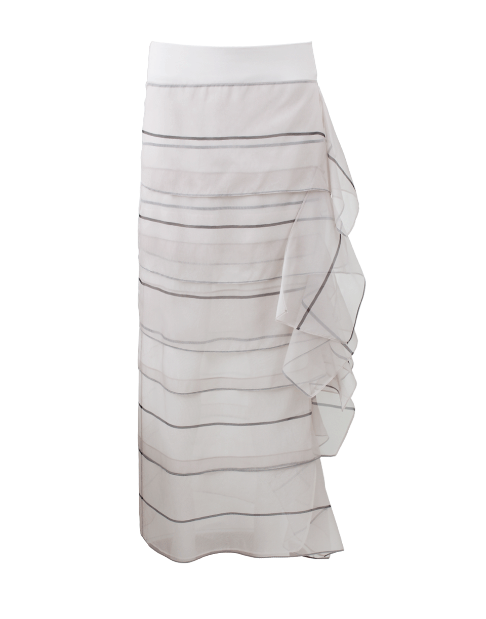 Layered Stripe Skirt CLOTHINGSKIRTMISC BRUNELLO CUCINELLI   