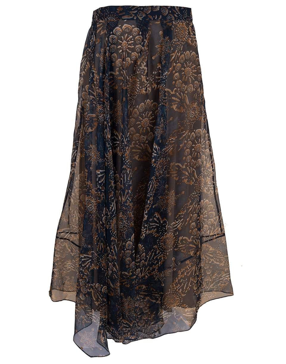 Long Print Silk Skirt CLOTHINGSKIRTMISC BRUNELLO CUCINELLI   