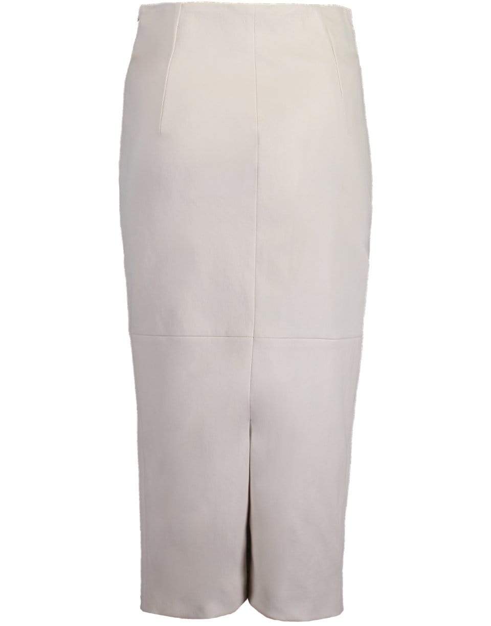 White leather 2025 look pencil skirt