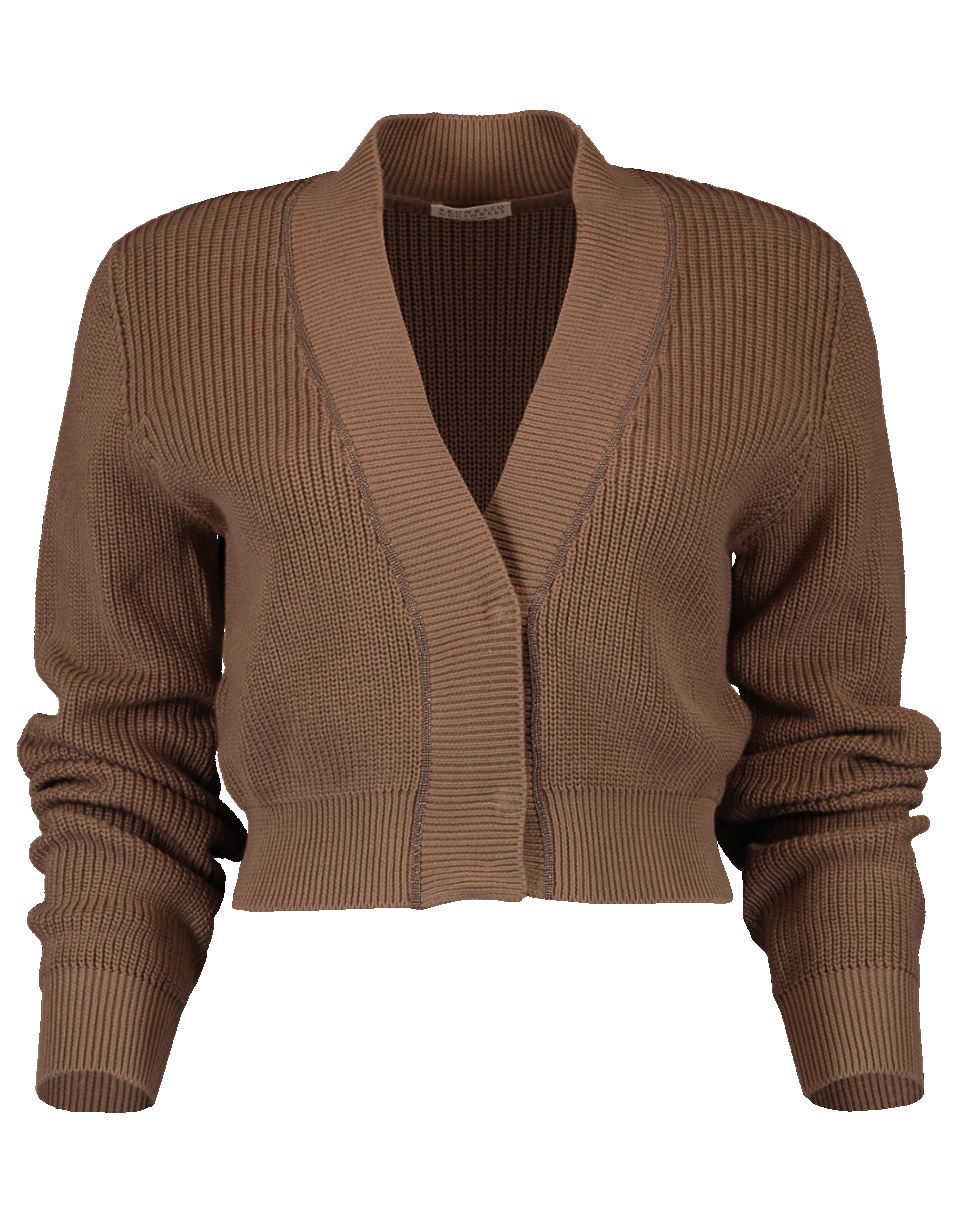 Ribbed Cropped Cardigan CLOTHINGTOPCARDIGAN BRUNELLO CUCINELLI   