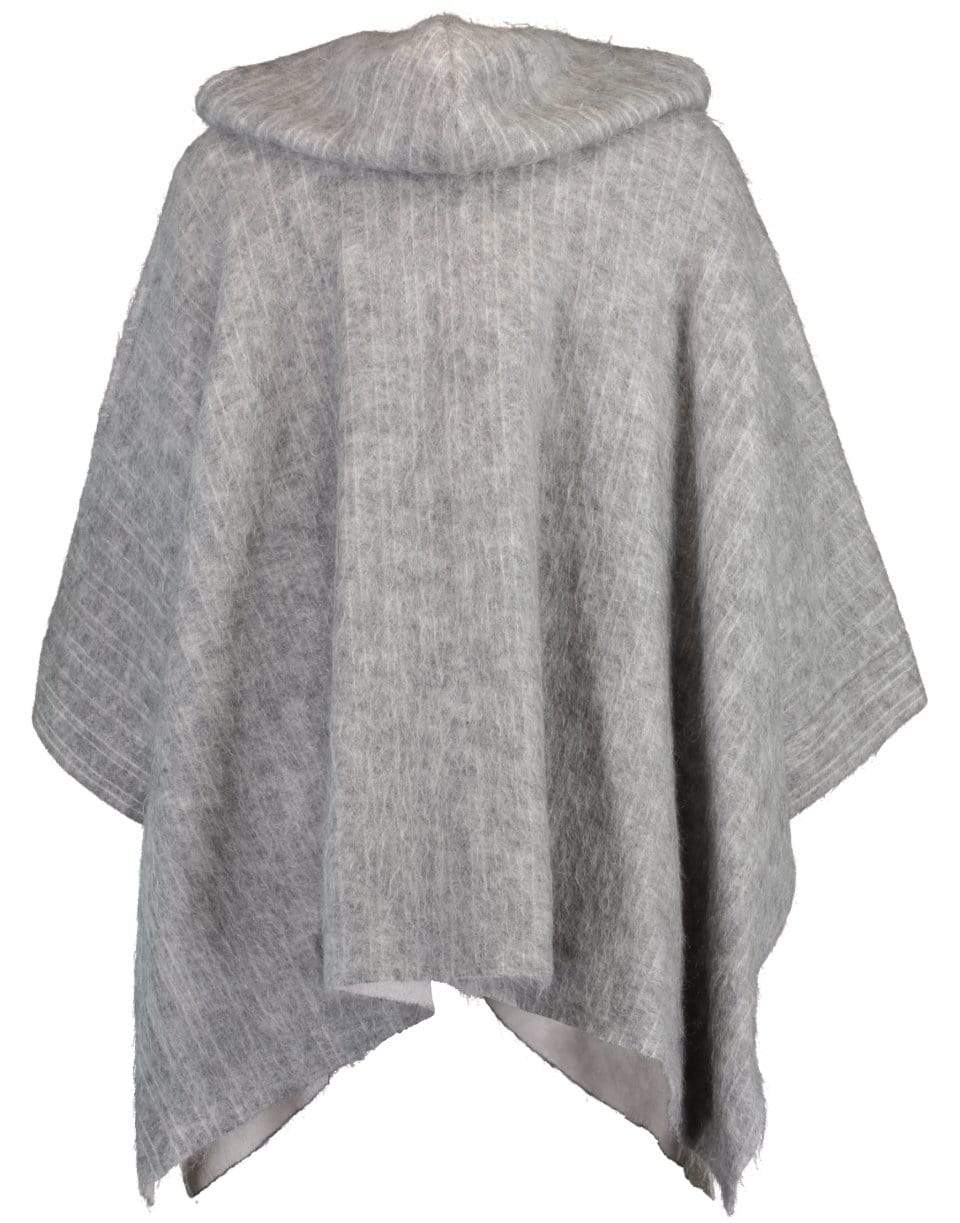 BRUNELLO CUCINELLI-Wool Mohair Hooded Poncho-