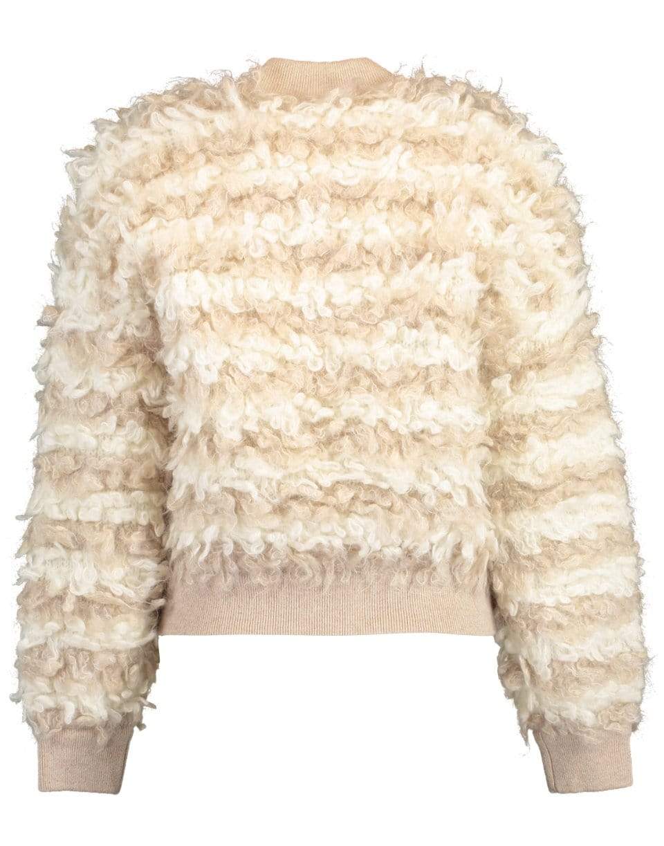 Textured Striped Mohair Zip Up Sweater CLOTHINGTOPSWEATER BRUNELLO CUCINELLI   