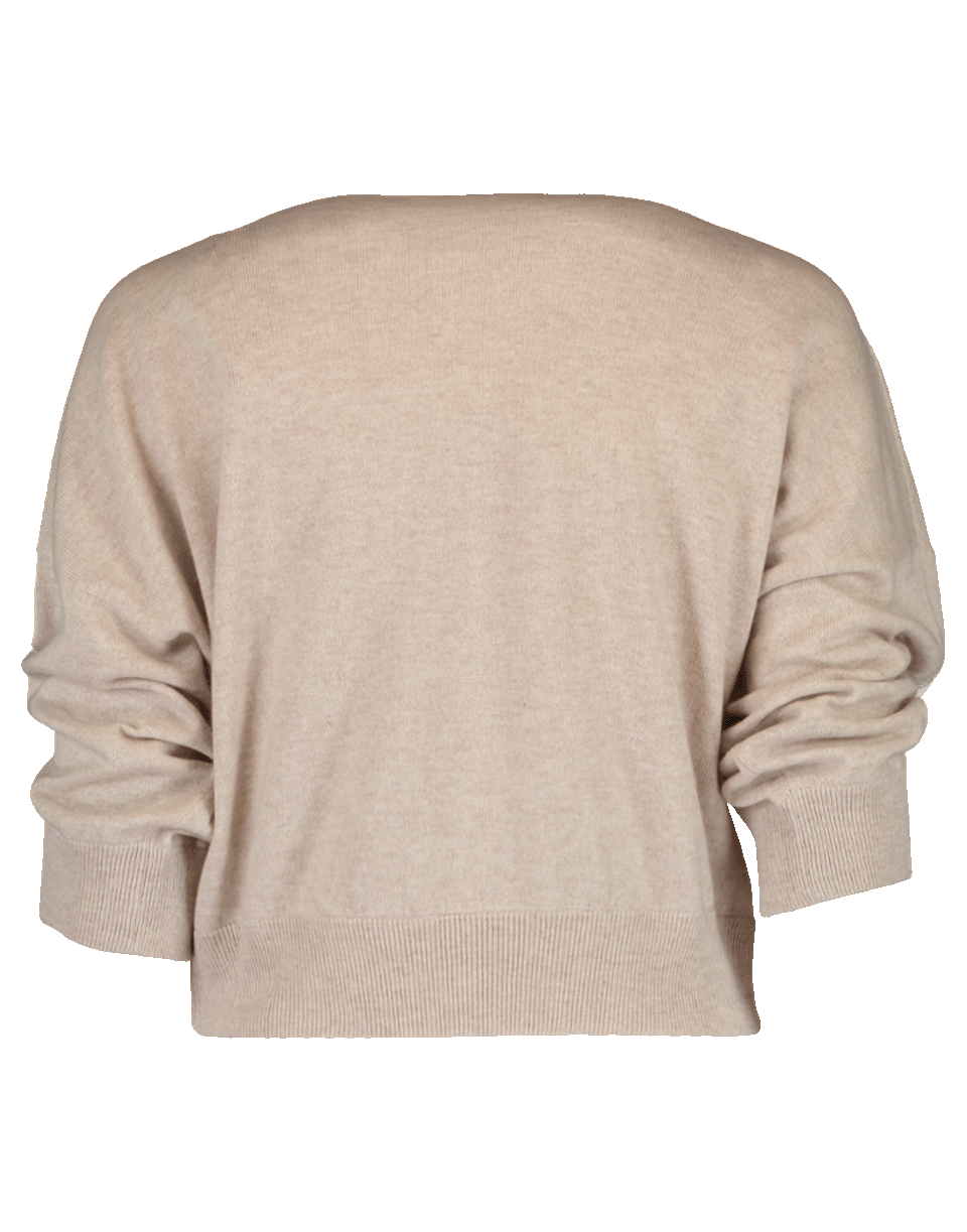 BRUNELLO CUCINELLI-Cashmere Satin Stripe Sweater-