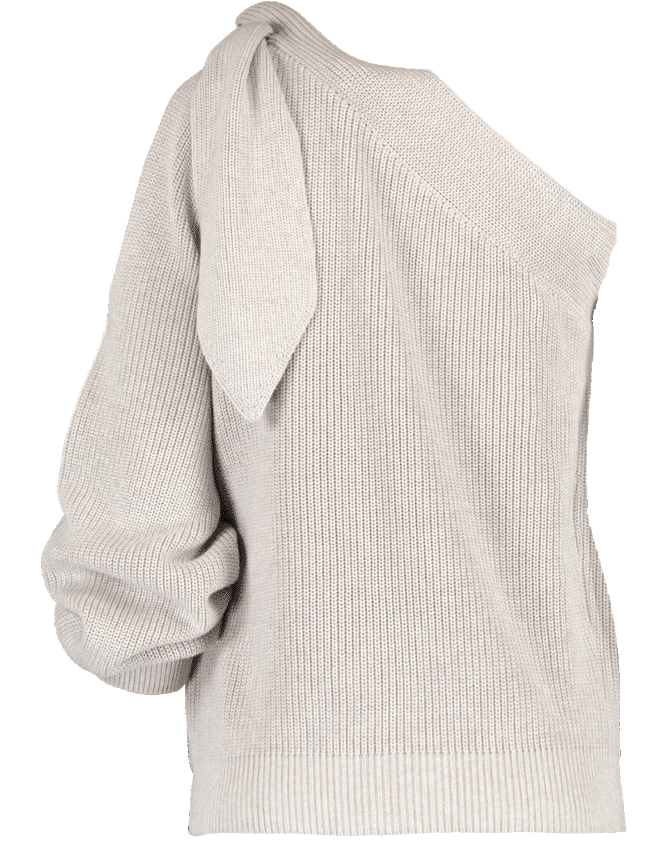 BRUNELLO CUCINELLI-Cotton Knit Cold Shoulder Tie Top-