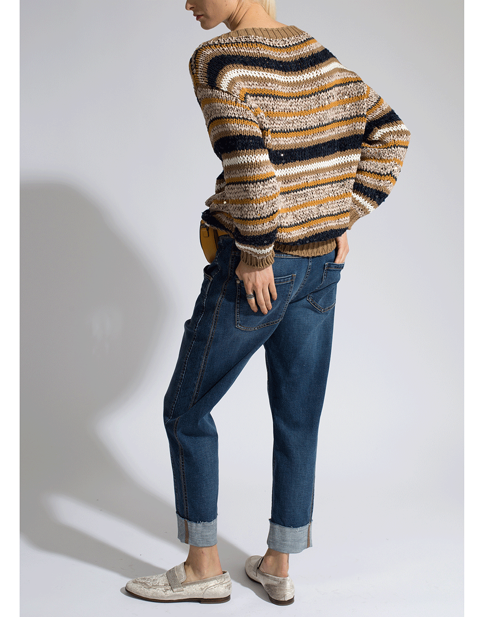 Knit Striped Sweater CLOTHINGTOPSWEATER BRUNELLO CUCINELLI   