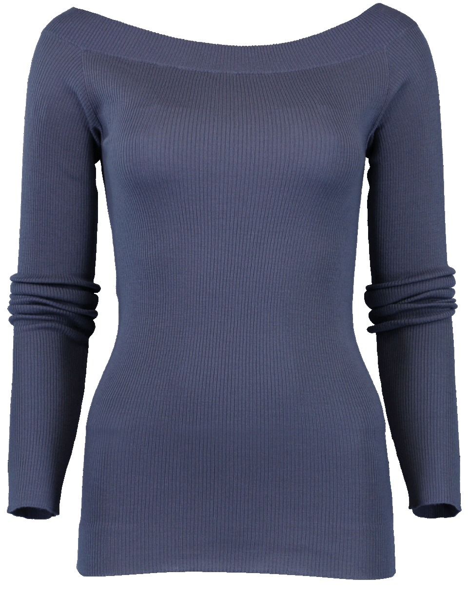 BRUNELLO CUCINELLI-Ribbed Wide Neck Pullover-