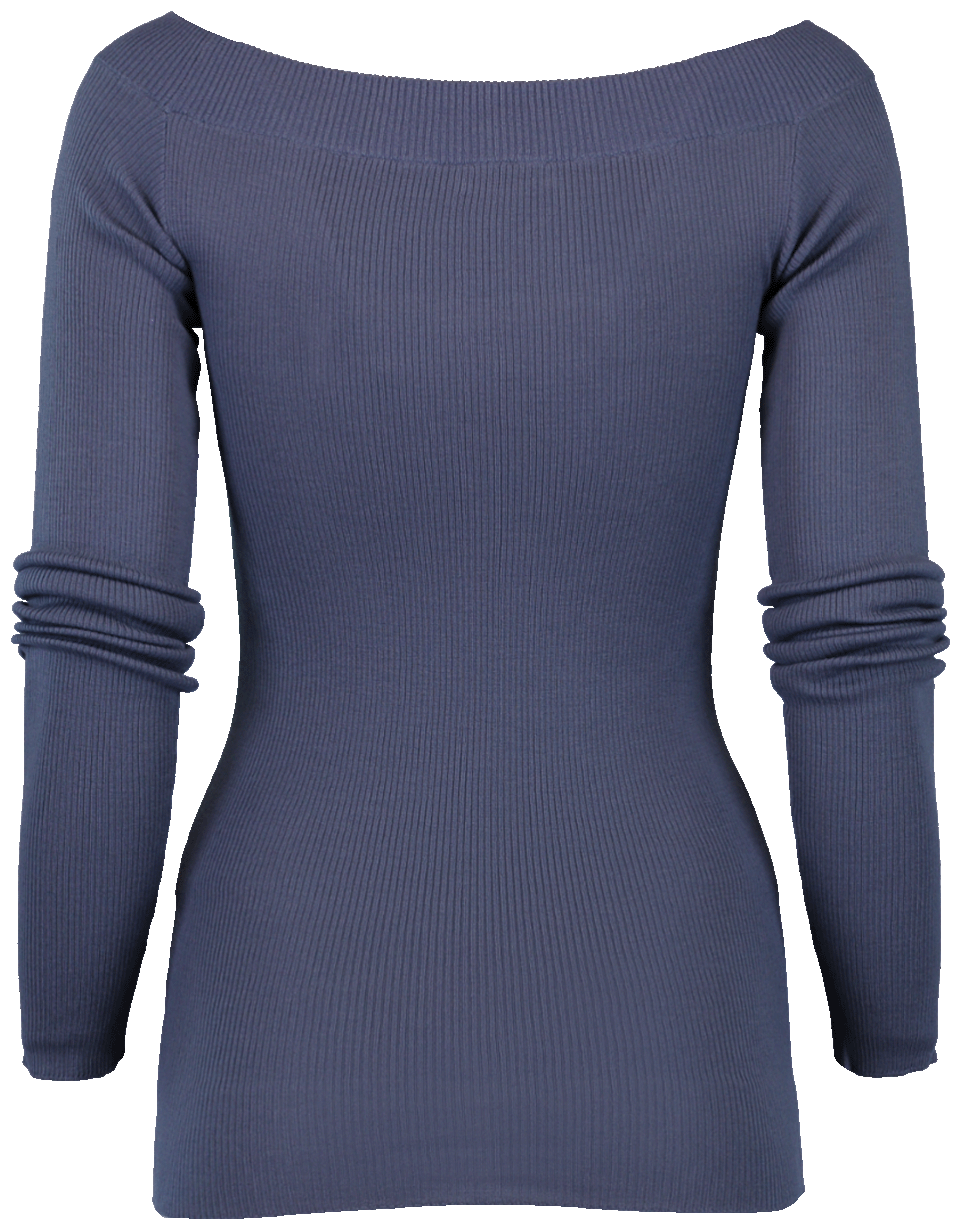 BRUNELLO CUCINELLI-Ribbed Wide Neck Pullover-